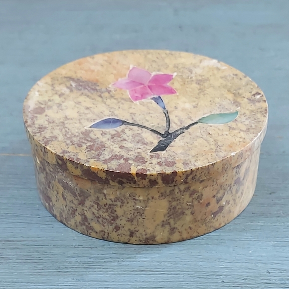 Accents Vintage Inlaid Soapstone Trinket Box Poshmark